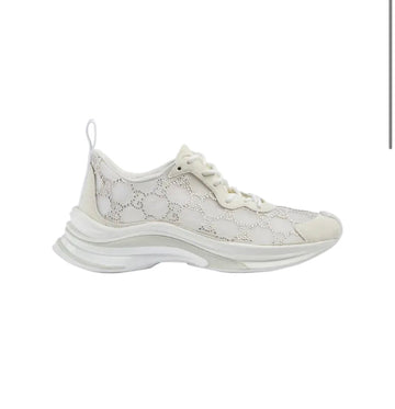 Gucci Wmns Run Sneaker GG Crystal White Size 42