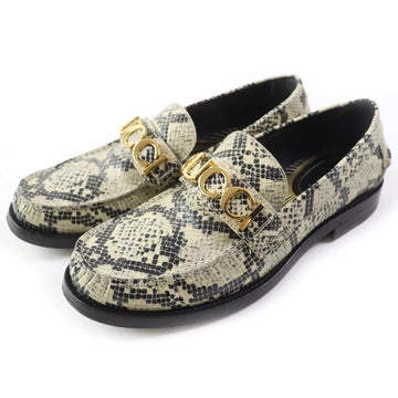 Gucci Snakeskin Loafers with Gold Chain Size 36