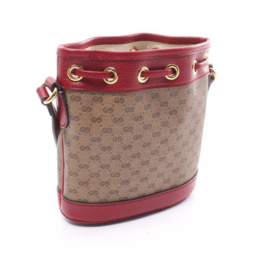 Gucci × Doraemon Mini Bucket Bag in Multicolor PVC Leather - Micro GG Supreme Light Brown Shoulder Bag