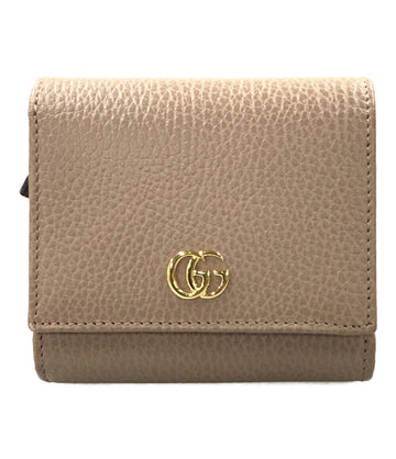 Gucci GG Marmont Beige Leather Clutch Wristlet Small Size