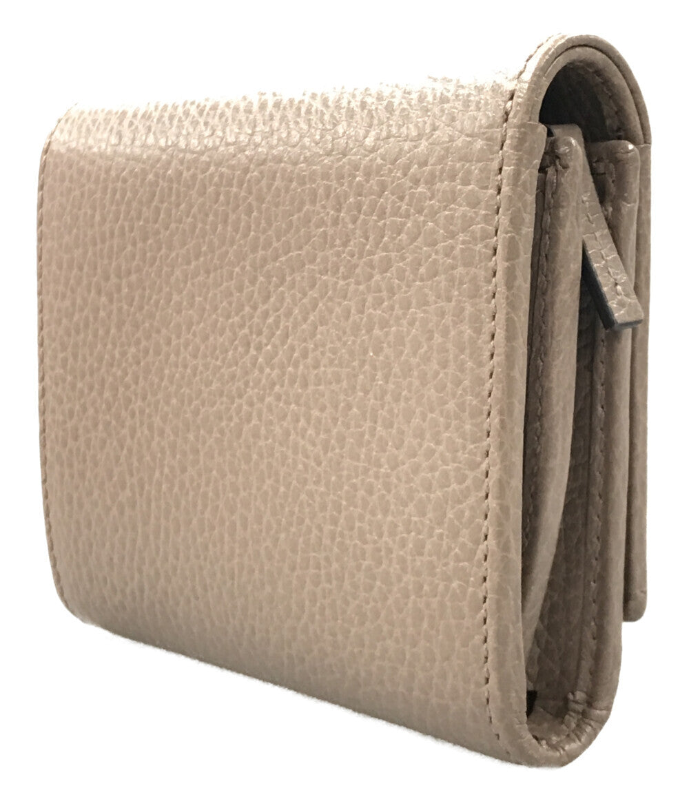 Gucci GG Marmont Beige Leather Clutch Wristlet Small Size