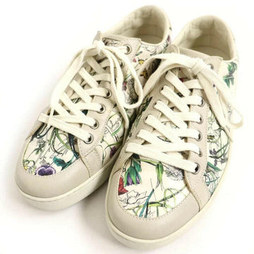 Gucci Ace Floral Print Sneakers White Size 5.5 G