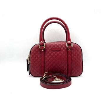 Gucci Red Leather Two-Way Bag Medium