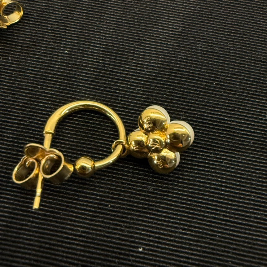 Louis Vuitton Gold Flower Logo Earrings Set 2023