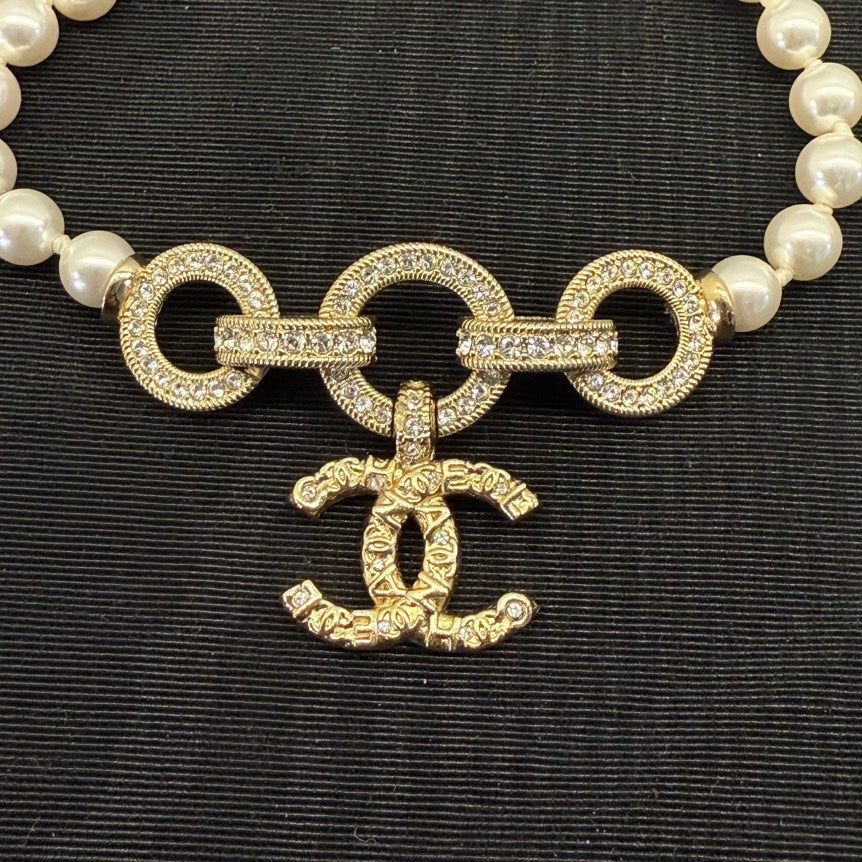 Chanel Pearl Gold Bracelet 16-20cm