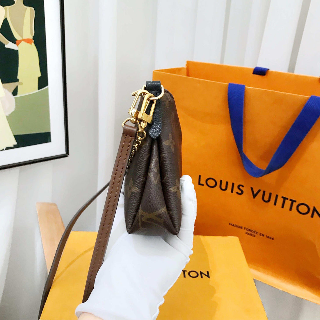 Louis Vuitton Pallas Mini Clutch Monogram Brown