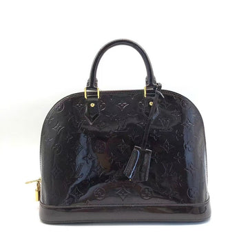 Louis Vuitton Alma Patent Leather Bag Black