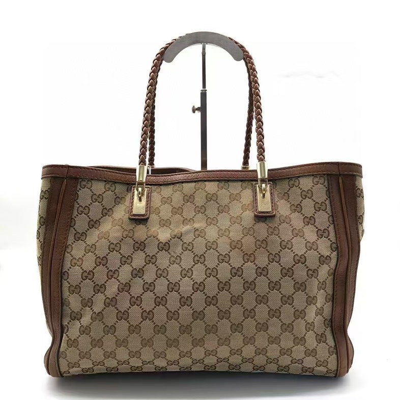 Gucci Tote Bag Beige Brown