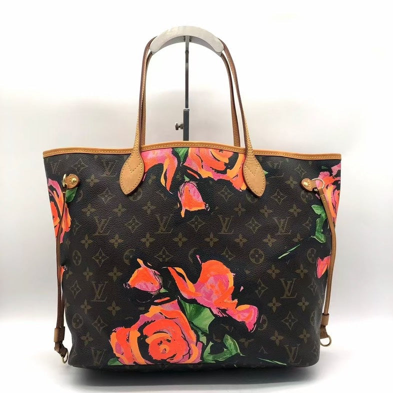 Louis Vuitton Neverfull Monogram Floral Tote Bag