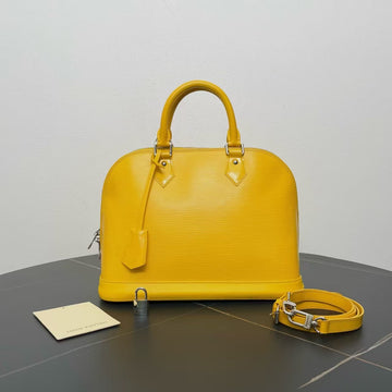 Louis Vuitton Alma PM Yellow Epi Leather Handbag