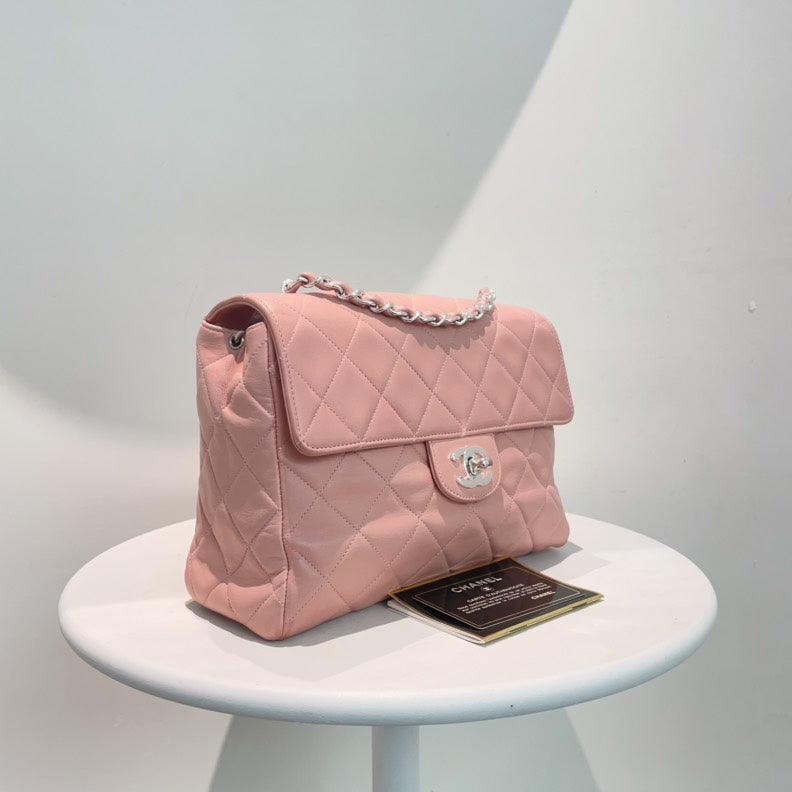 Chanel Pink Quilted Leather Flap Bag