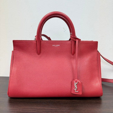 Saint Laurent Calfskin Red 2way Tote Bag