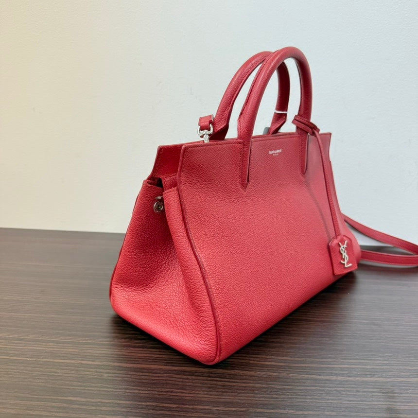 Saint Laurent Calfskin Red 2way Tote Bag
