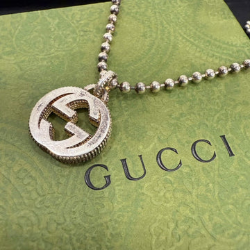 Gucci SV925 Silver Interlocking G Necklace