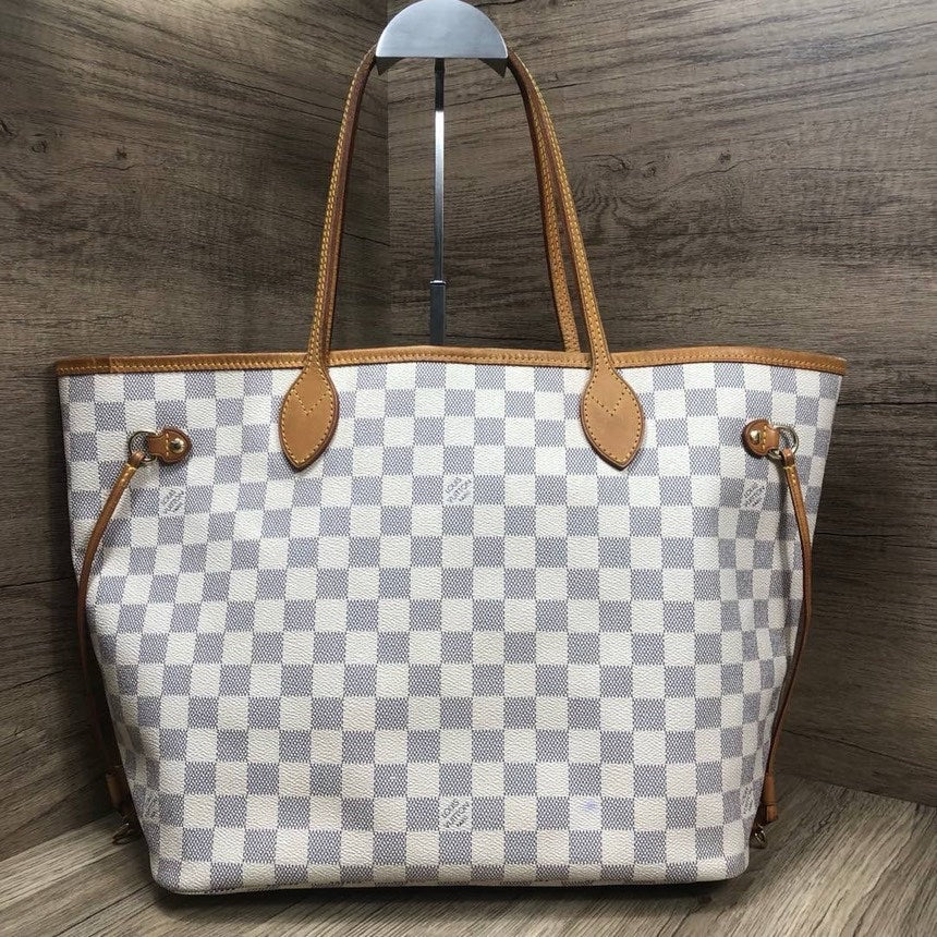 Louis Vuitton Neverfull MM Damier Azur Tote Bag