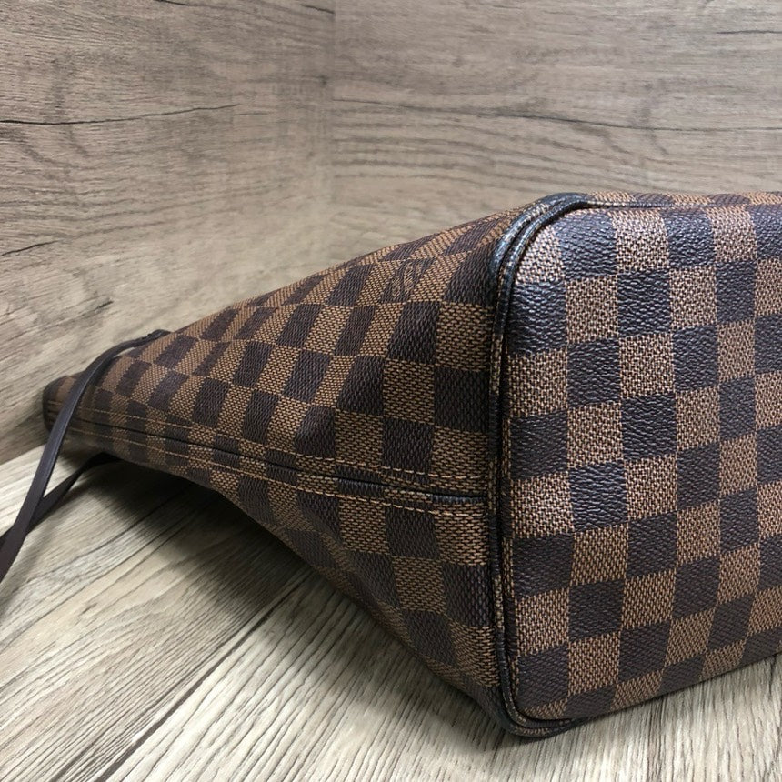 Louis Vuitton Neverfull MM Damier Ebene Tote Bag Brown Medium Size