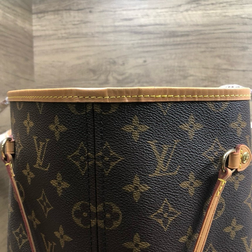 Louis Vuitton Neverfull GM Monogram Canvas Tote Brown Large