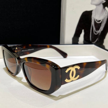 Chanel CH5493 Tortoise Brown Sunglasses Square Frame