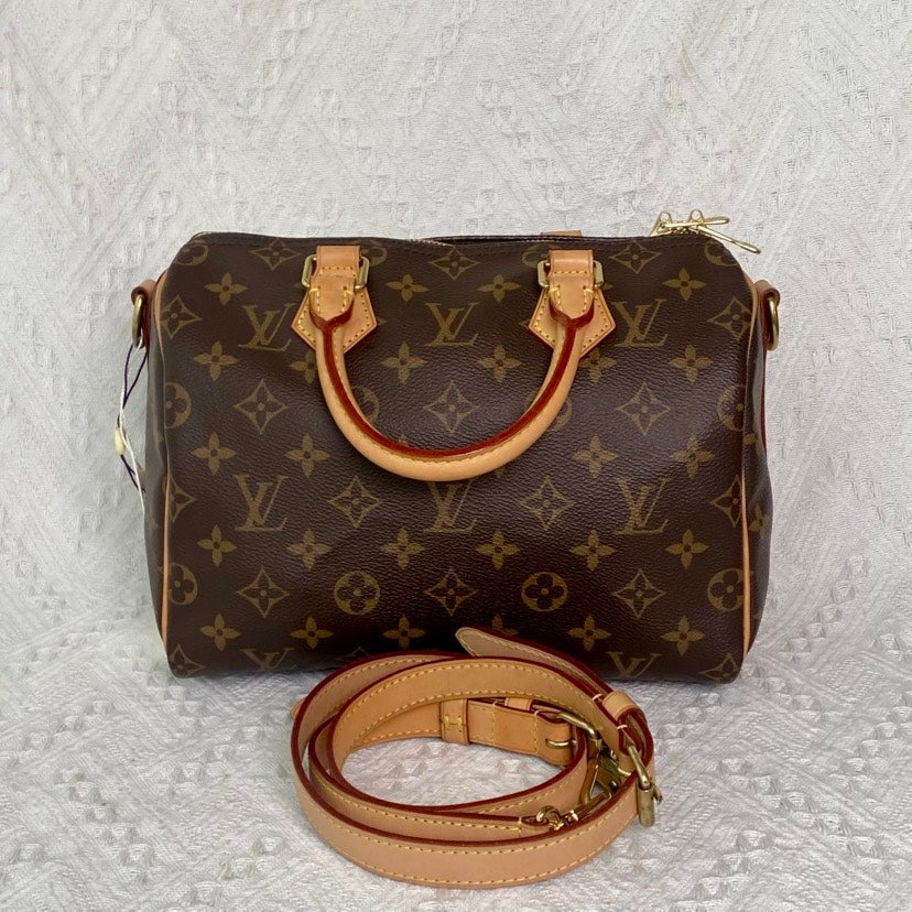 Louis Vuitton Speedy 25 Monogram Brown Canvas Tote Bag