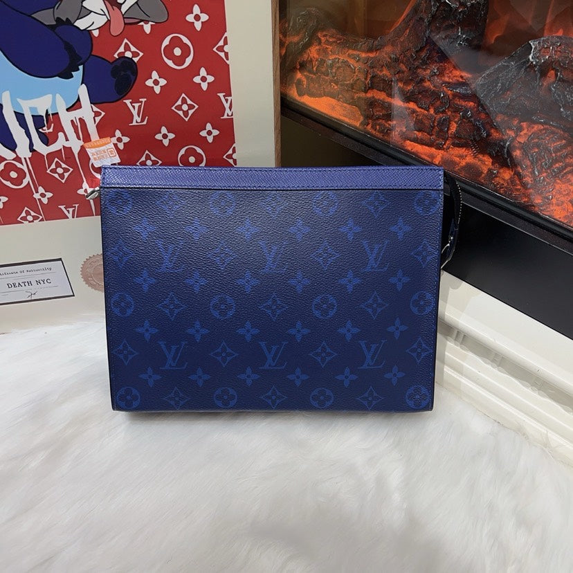 Louis Vuitton Microchip Blue Monogram Clutch