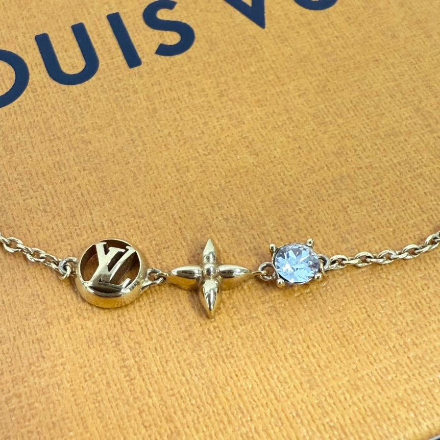 Louis Vuitton Gold Rhinestone Bracelet Full Set