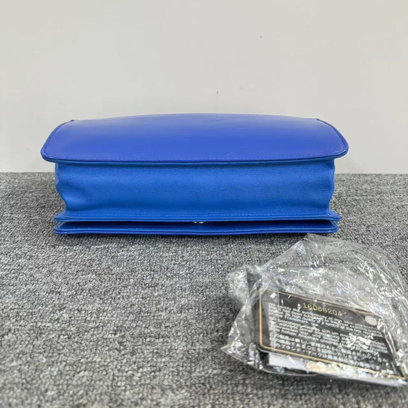 Chanel Wallet On Chain WOC Blue
