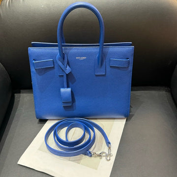 Yves Saint Laurent Sac de Jour Blue Tote Bag