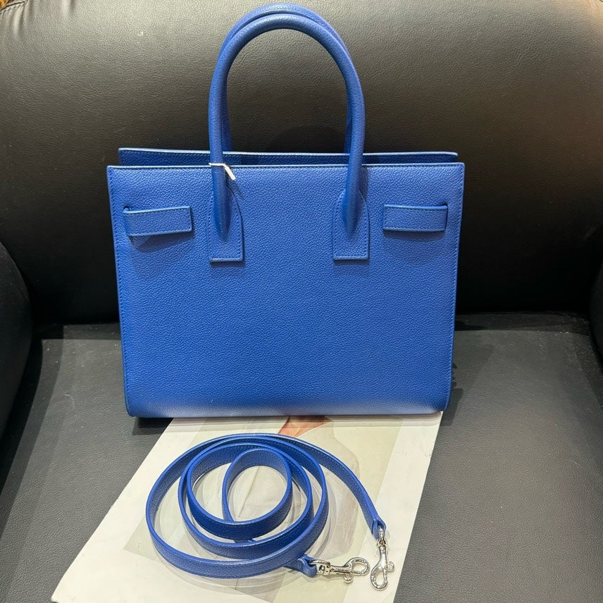 Yves Saint Laurent Sac de Jour Blue Tote Bag