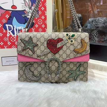 Gucci Dionysus Beige Multicolor GG Supreme Bag Medium