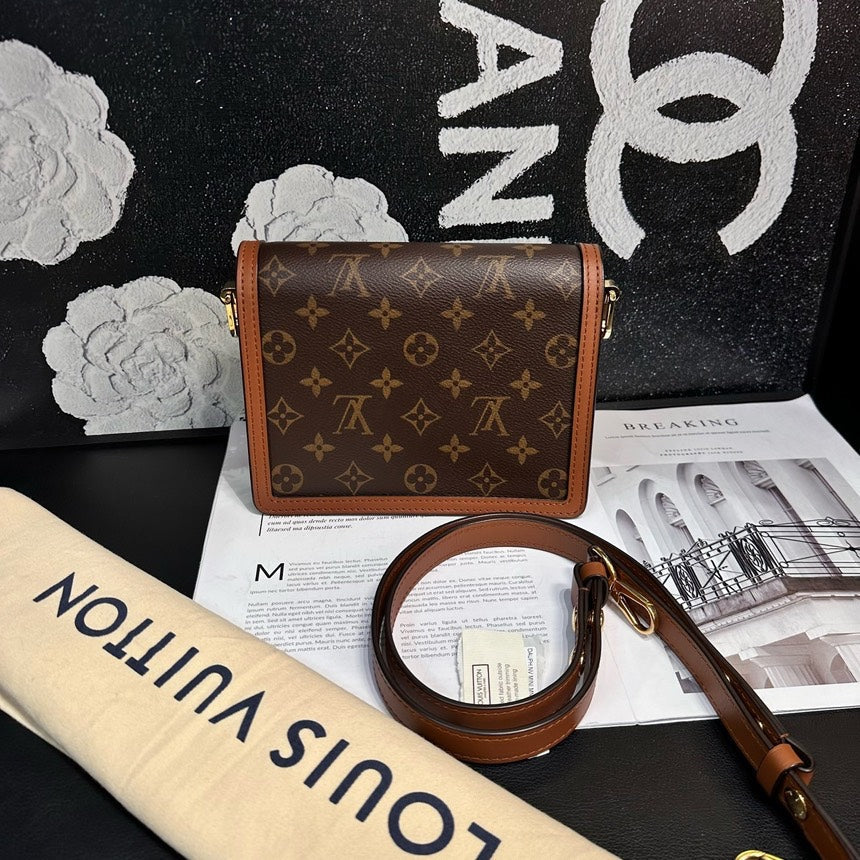 Louis Vuitton Daphne Caramel Colour Block Crossbody Bag