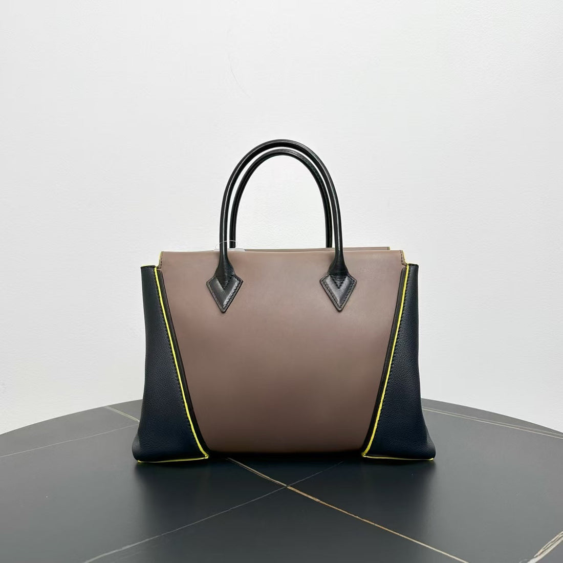 Louis Vuitton W Tote Bag Brown Black