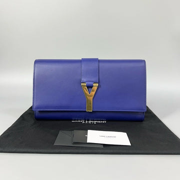 Saint Laurent Belle de Jour Blue Clutch