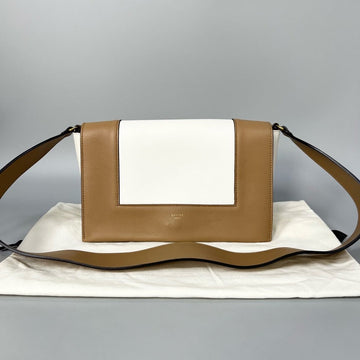 Celine Frame Bag Tan White Shoulder Bag