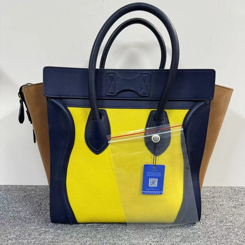 Celine Luggage Bag Tricolor Tote