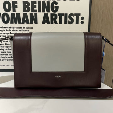 Celine Frame Bag Brown and Gray Shoulder Bag