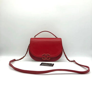 Chanel Saddle Bag Red