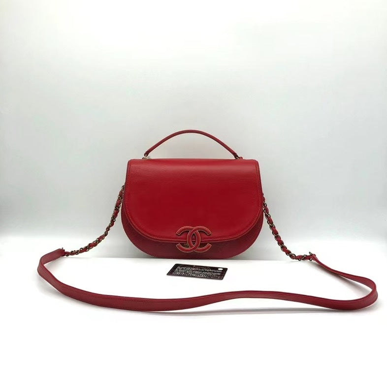 Chanel Saddle Bag Red