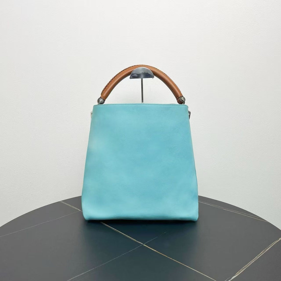 Louis Vuitton Turenne MM Blue Leather Tote Bag