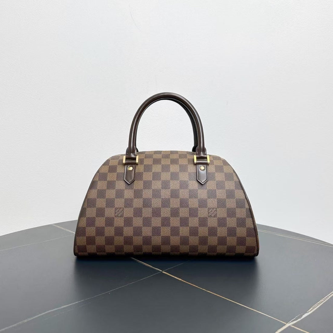 Louis Vuitton Damier Ebene Alma Tote Bag Brown