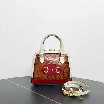 Gucci 1955 Handle Bag Multicolor Python