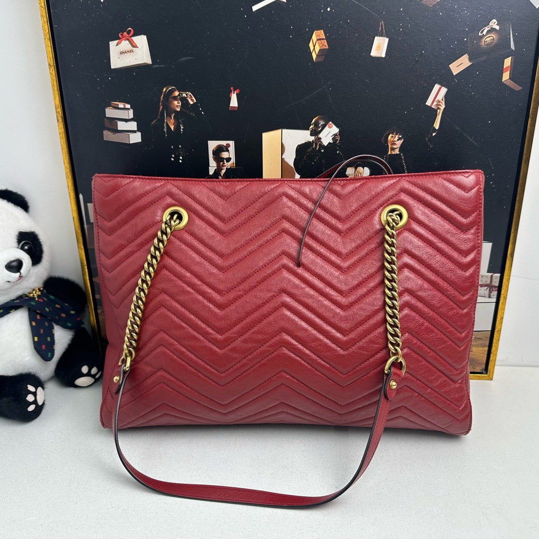 Gucci Marmont Red Tote Bag