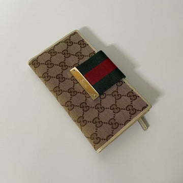 Gucci GG Canvas Beige Fabric Wallet