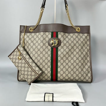 Gucci Rajah Beige Brown Tote Bag