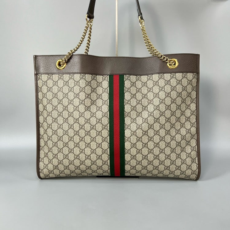 Gucci Rajah Beige Brown Tote Bag