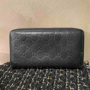 Gucci Black Guccissima Wallet Bag