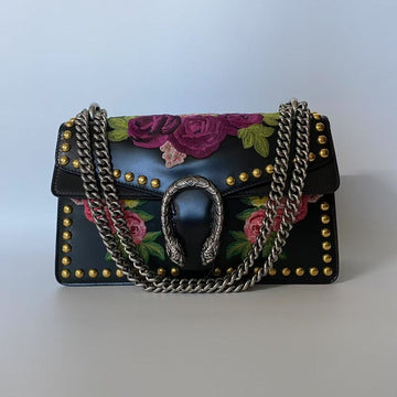 Gucci Dionysus Embroidered Black Shoulder Bag