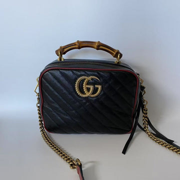 Gucci GG Marmont Bamboo Black Shoulder Bag