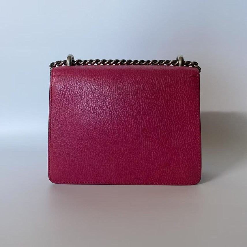 Gucci Dionysus Magenta Leather Shoulder Bag