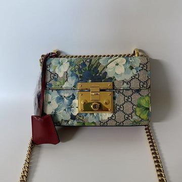 Gucci Blooms Padlock Small Shoulder Bag in Multicolor Canvas