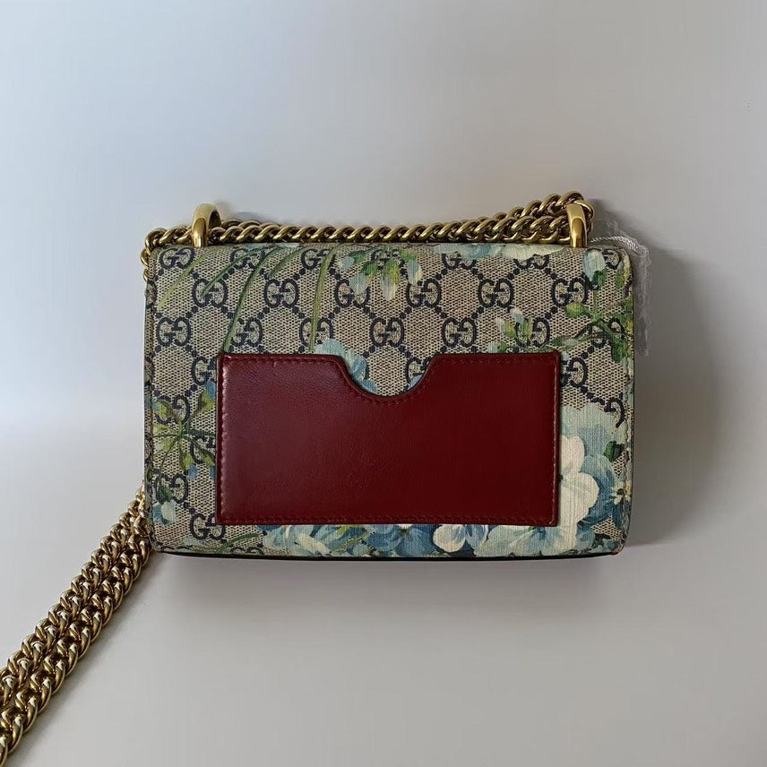 Gucci Blooms Padlock Small Shoulder Bag in Multicolor Canvas